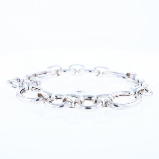 Sterling Silver Open Cable Link Bracelet