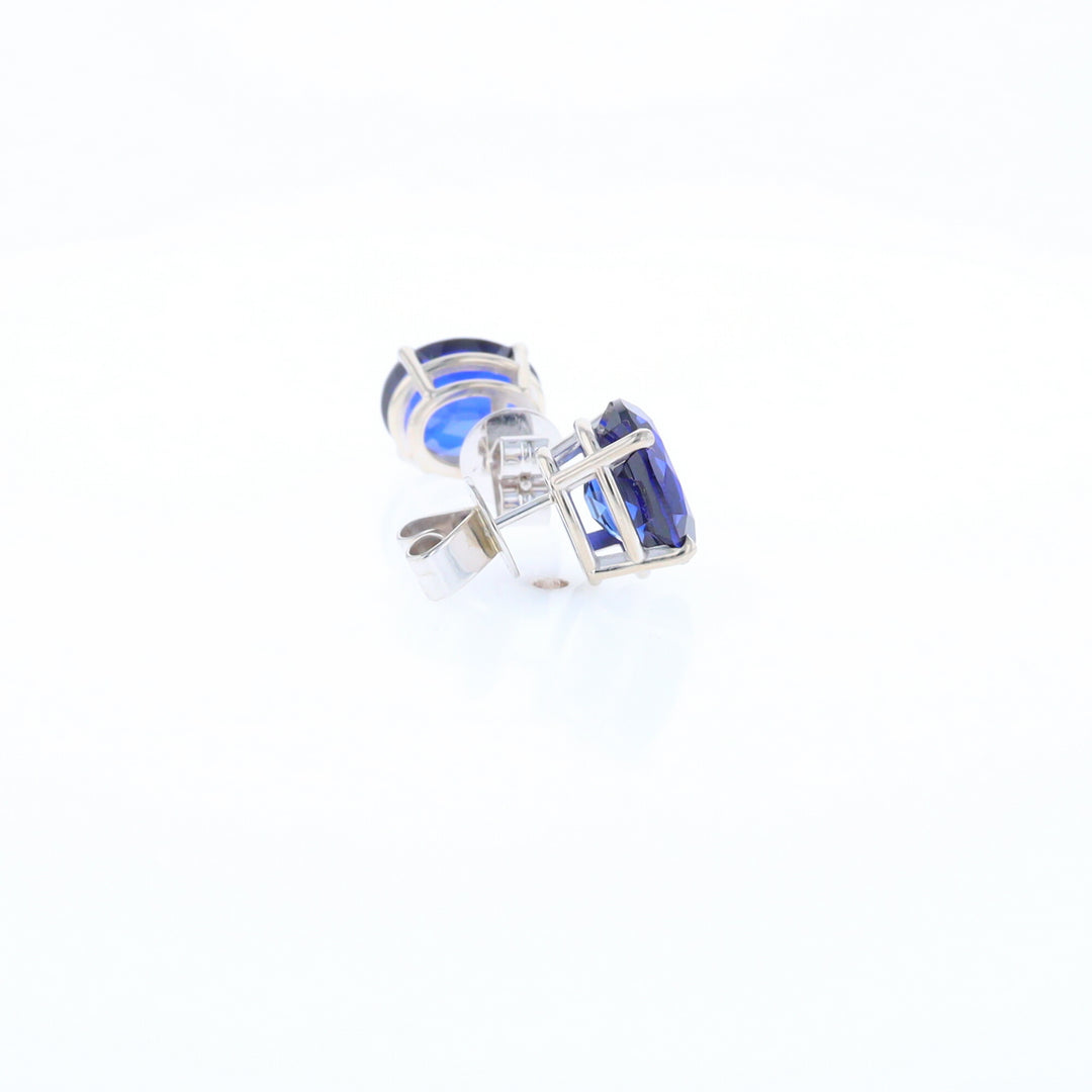 Imitation Sapphire Stud Earrings