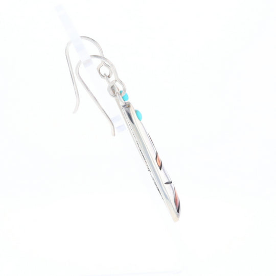 Native Triangle Turquoise Hook Earrings