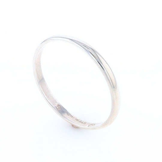 Men's Flat Silver Wedding Band