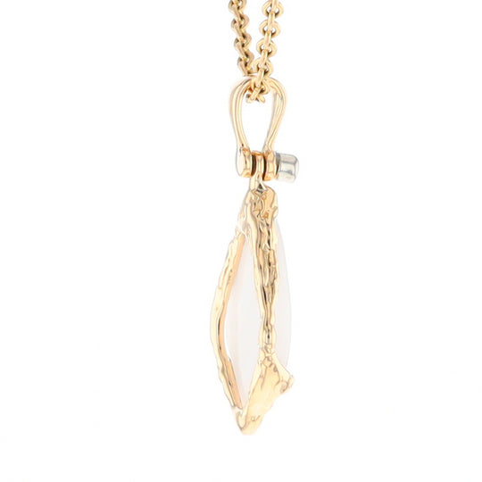 Gold Quartz Freeform Pendant (G2)