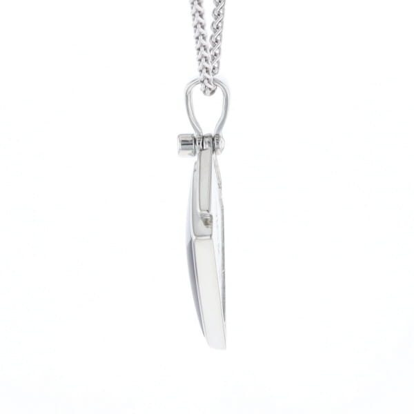 Onyx Kite Design Inlay .19Ctw Diamond Pendant