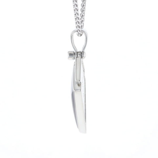 Onyx Kite Design Inlay .19Ctw Diamond Pendant