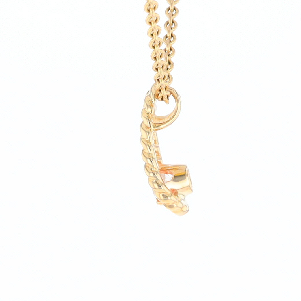 Solitaire Diamond Pear-shaped Rope Pendant