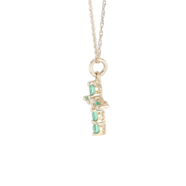 Small Emerald Cross Pendant