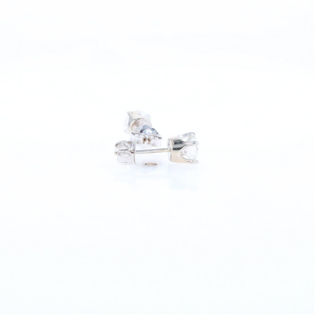 Moissanite Solitaire Stud Earrings