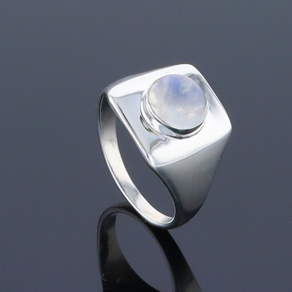 Bezel Moonstone Ring