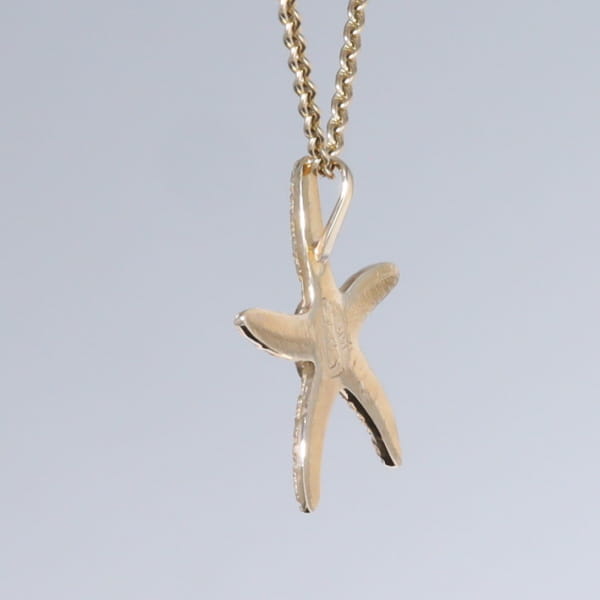 Opal Pendant Inlaid Realistic Star Fish Sea Life Design