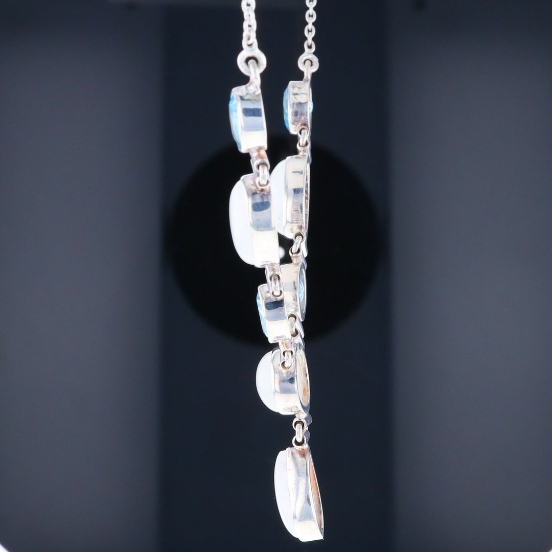 Moonstone & Blue Topaz Necklace