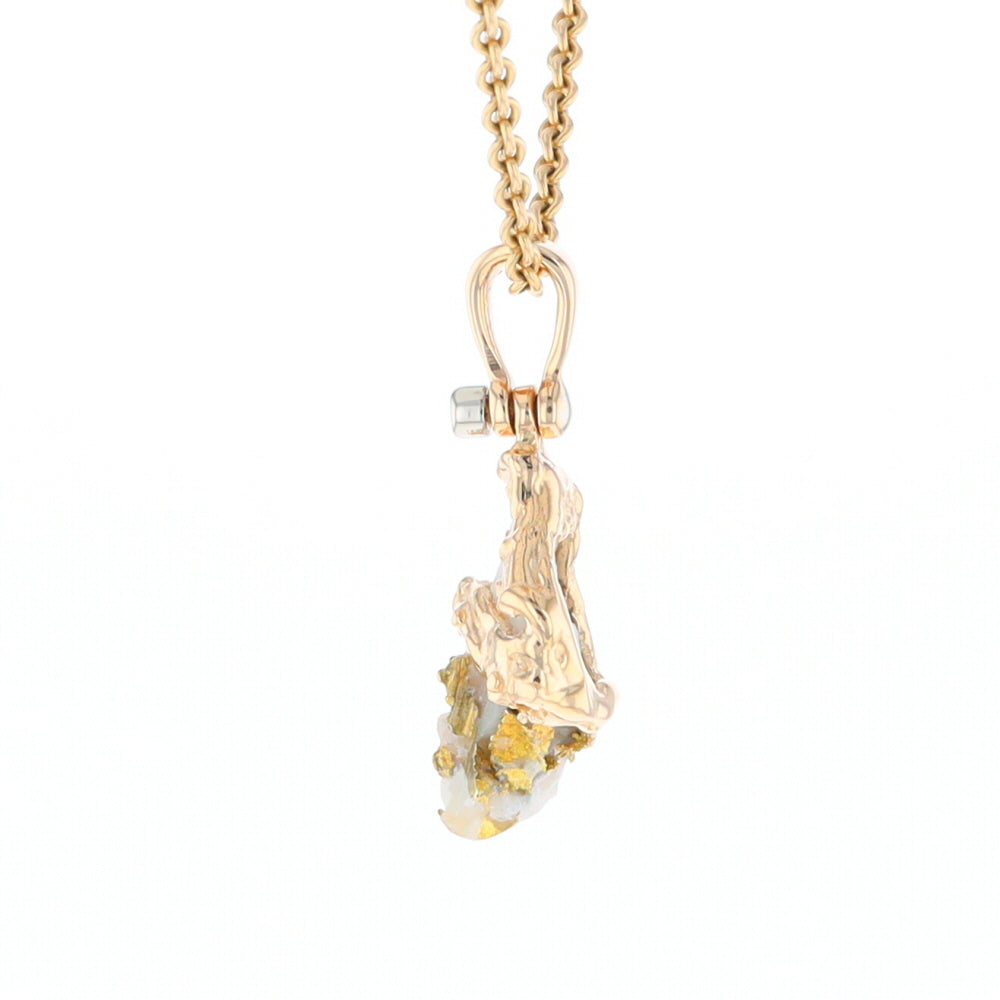 Rough Gold quartz Freeform Pendant