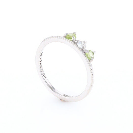 Peridot & Diamond Mother's Ring