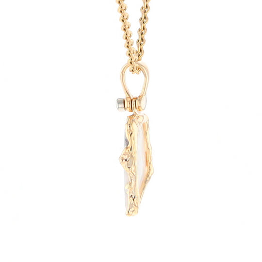 Gold Quartz Freeform Pendant (G2)