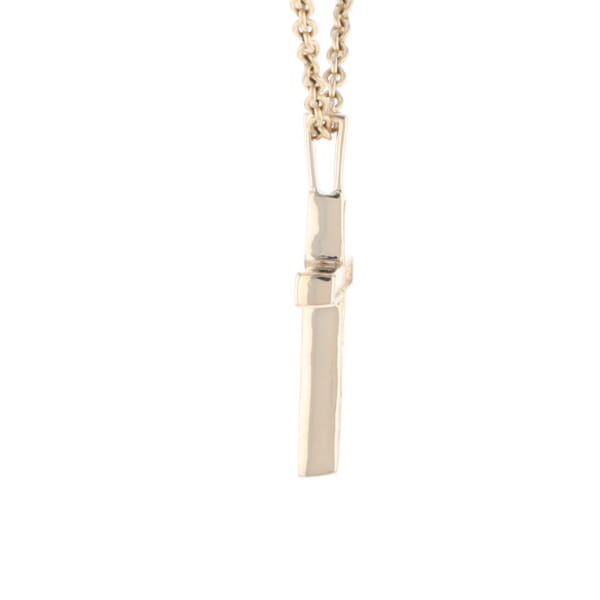 Three Section Gold Quartz Cross - G2