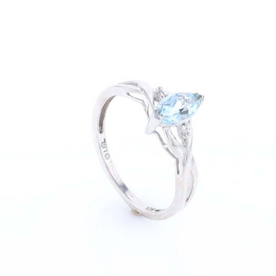 Marquise Blue Topaz Ring