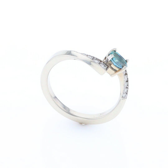 Alexandrite Twist Ring with Diamond Accents