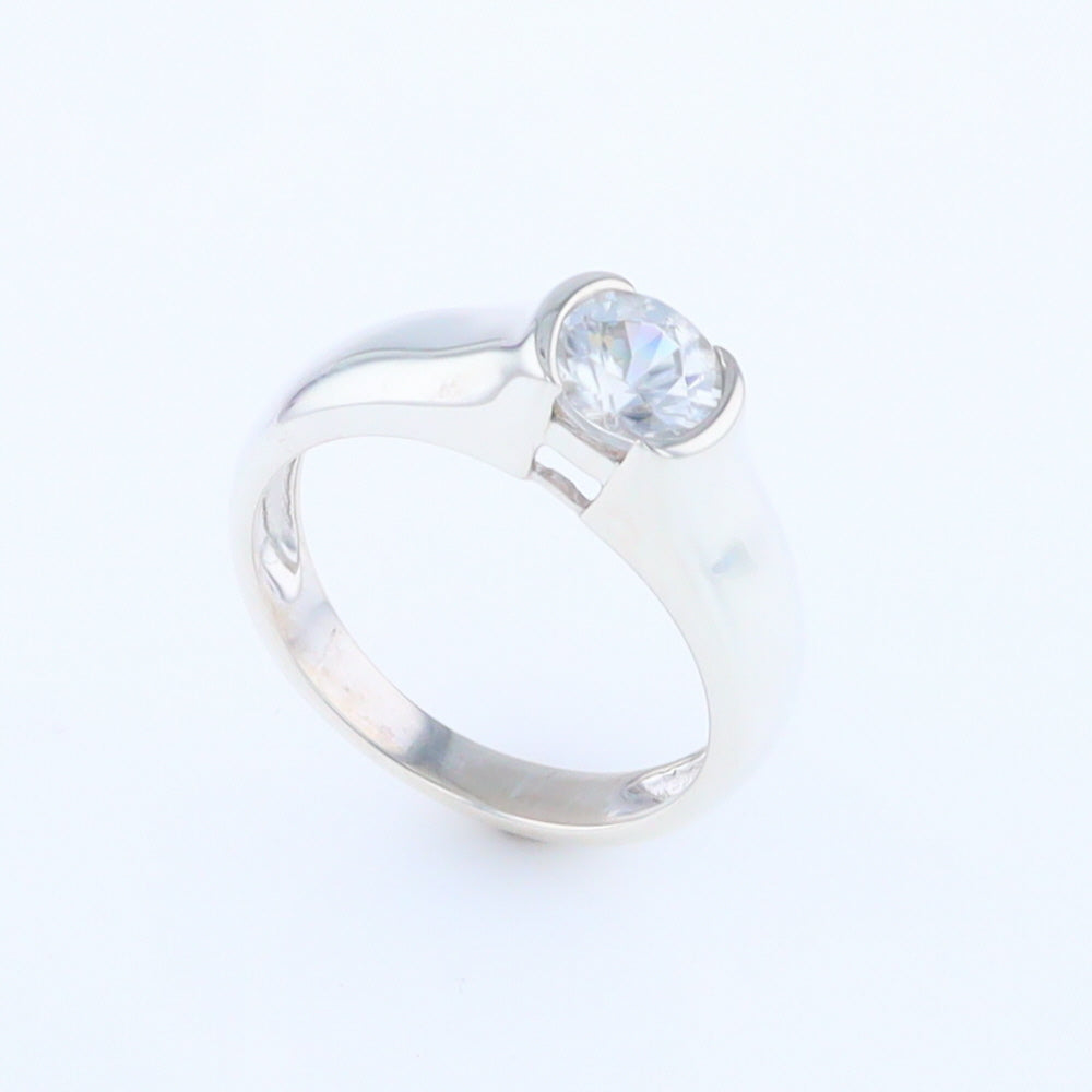 Cubic Zirconia Solitaire Ring