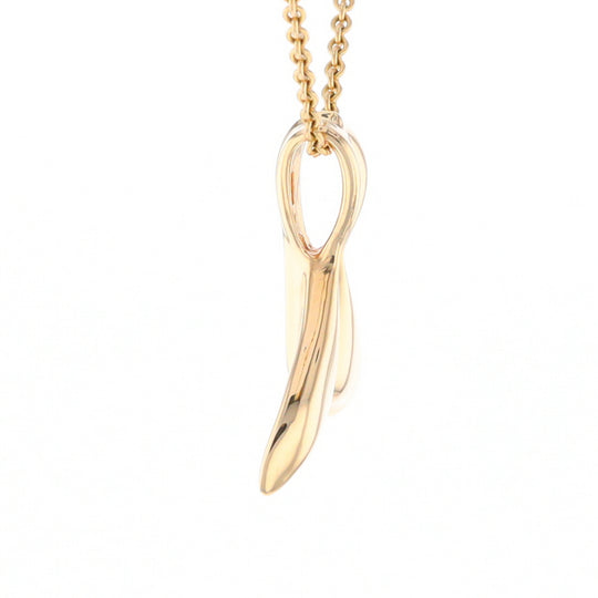 Whale Tail Natural Gold Quartz and Nuggets Inlaid Pendant