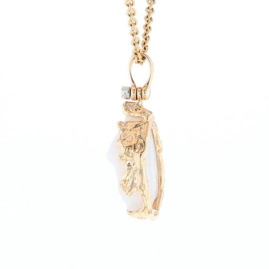 Rough Gold Quartz Freeform Pendant