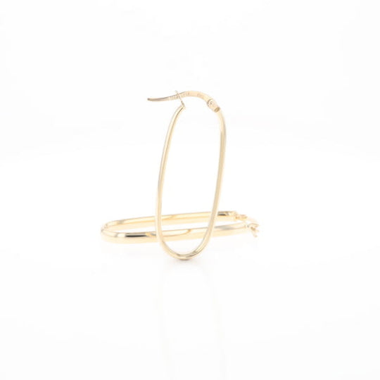 Flat Saddleback Hoop Earrings