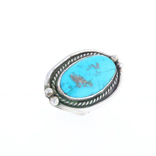 Long Oval Turquoise Ring