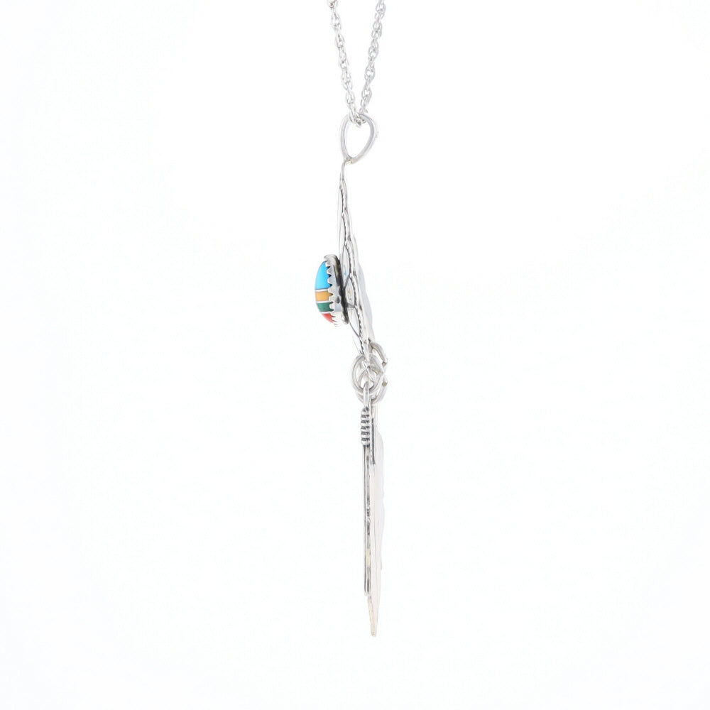 Native Feather Dangle Pendant