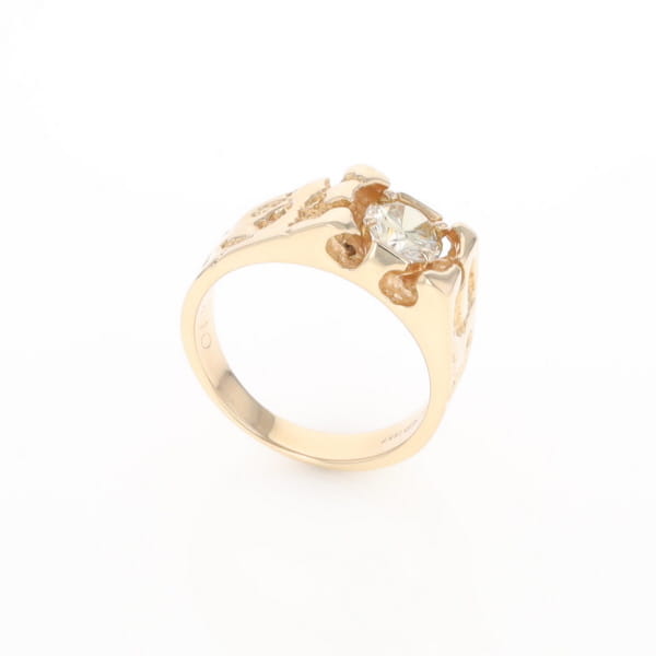 Men's Faux Nugget Style Diamond Ring