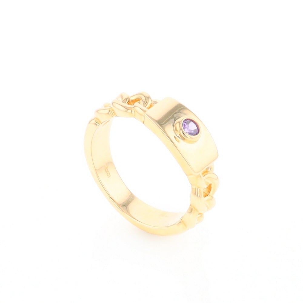 Amethyst Chain Design Ring