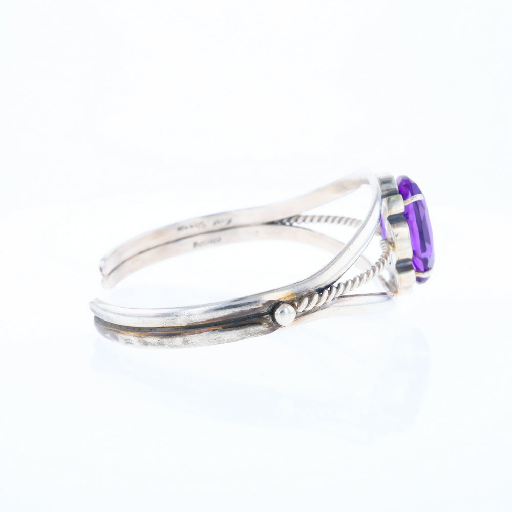 Twisted Amethyst Cuff Bracelet