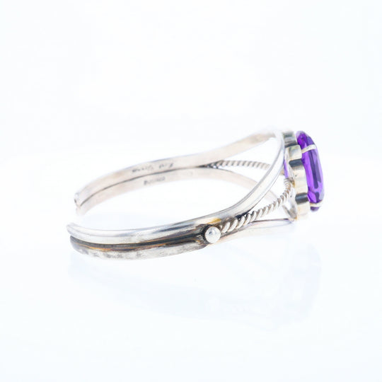 Twisted Amethyst Cuff Bracelet