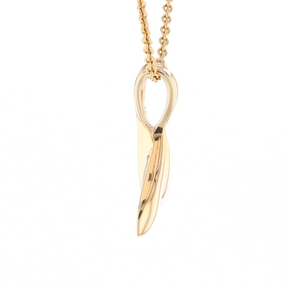 Whale Tail Necklaces Gold Quartz Double Sided Inlaid Sea Life Pendant