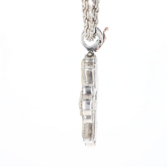 Sterling and 18K Gold Konstantino Cross Pendant