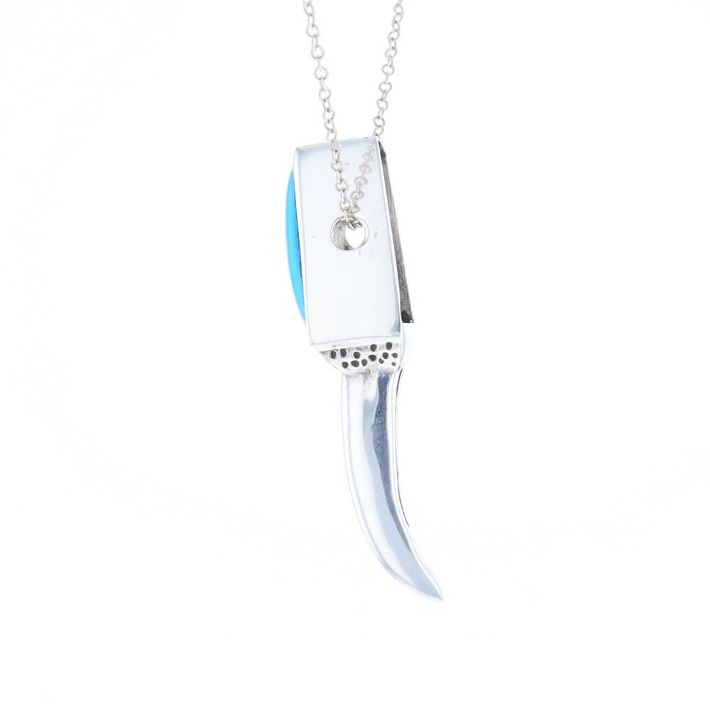 Turquoise Talon Inlaid Pendant