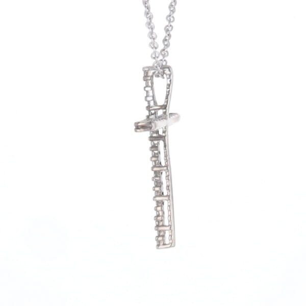 Thin Diamond Cross Necklace