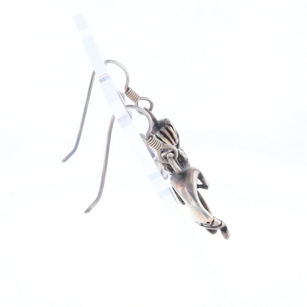 Silver Kokopelli Dangle Earrings