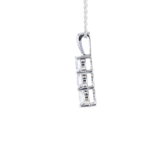 Three Diamond Drop Pendant