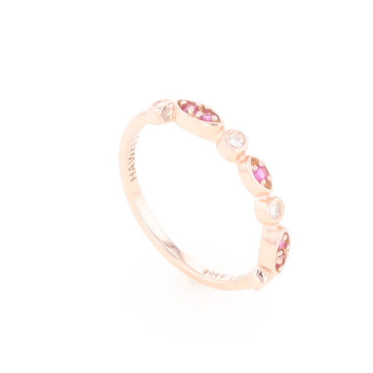 Pink Sapphire Simply Vintage Wedding Band