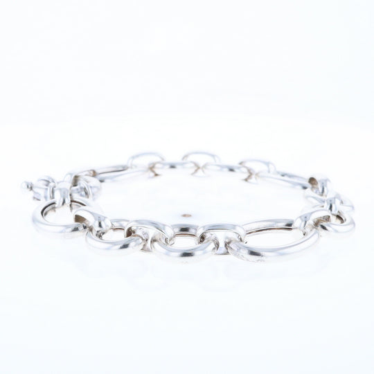 Sterling Silver Open Cable Link Bracelet