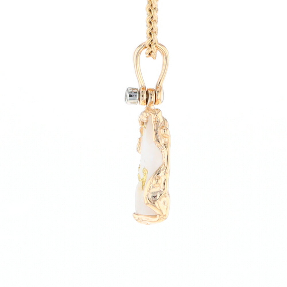 Rough Gold Quartz Freeform pendant