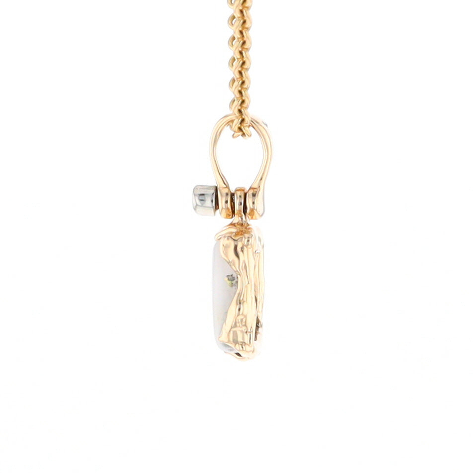 Gold Quartz Freeform Pendant (G2)