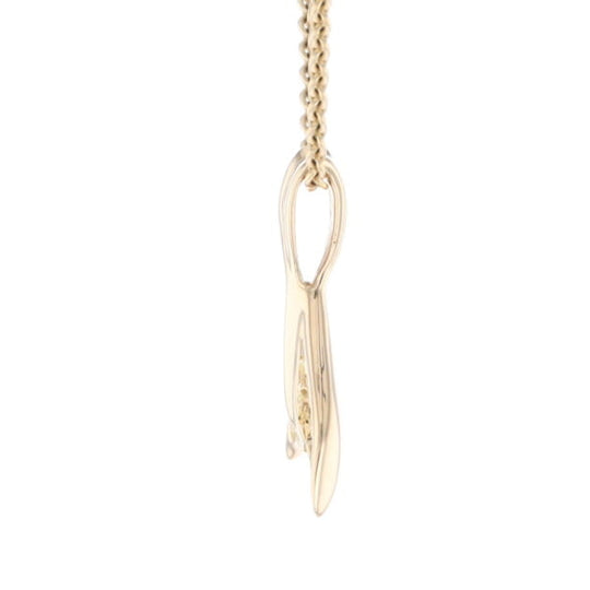 Whale Tail Gold Nugget Pendant