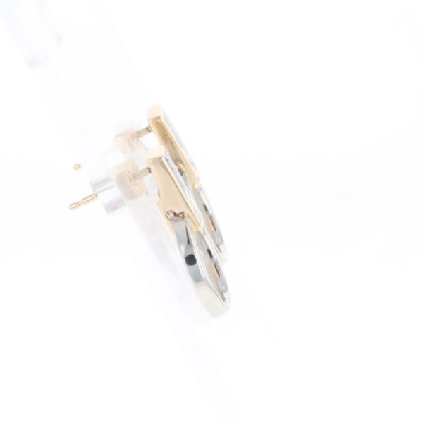 Gold Quartz Rectangle Inlaid Knocker Earrings - G2