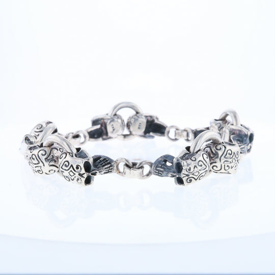 Silver Skull Bracelet