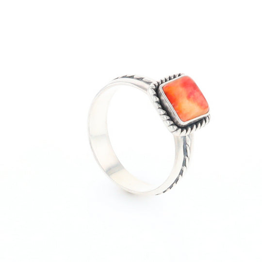 Braided Square Spiny Oyster Ring