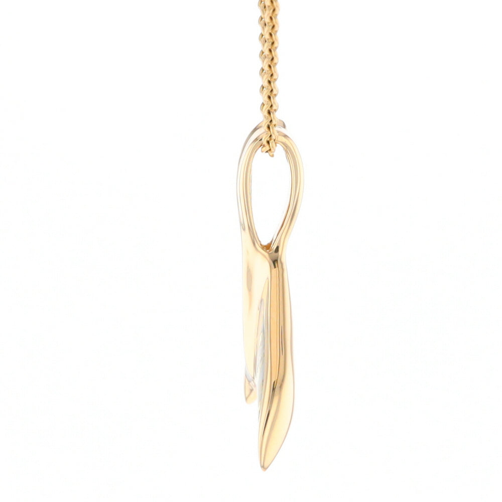 Whale Tail Necklaces Natural Gold Quartz Inlaid Sea Life Pendant