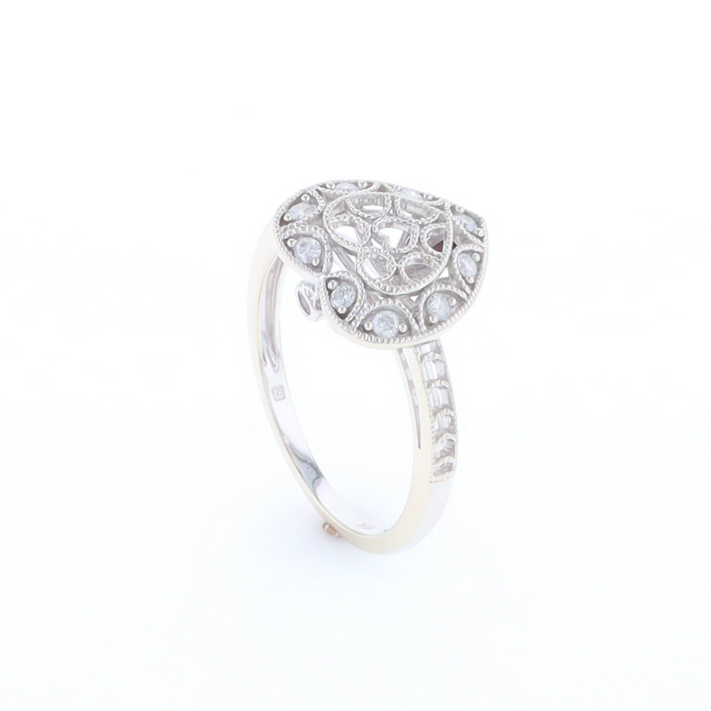 Open Heart Filigree Ring