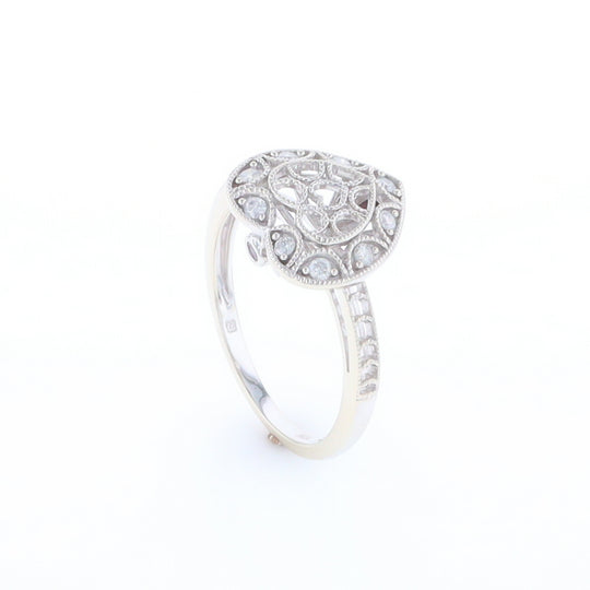 Open Heart Filigree Ring