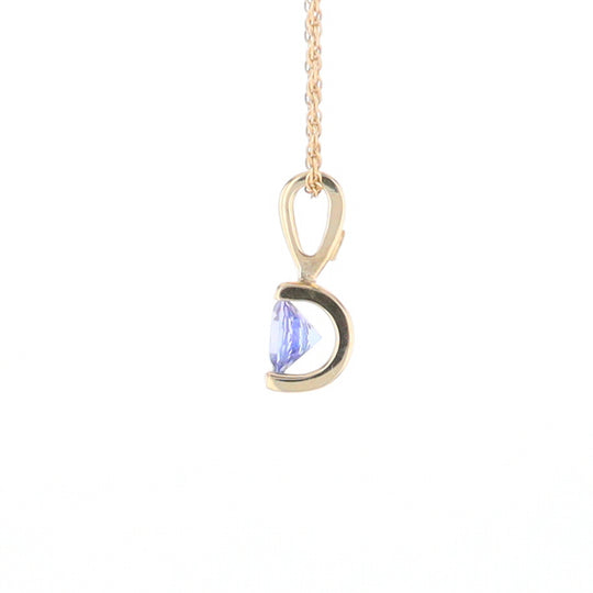 Solitaire Tanzanite Pendant