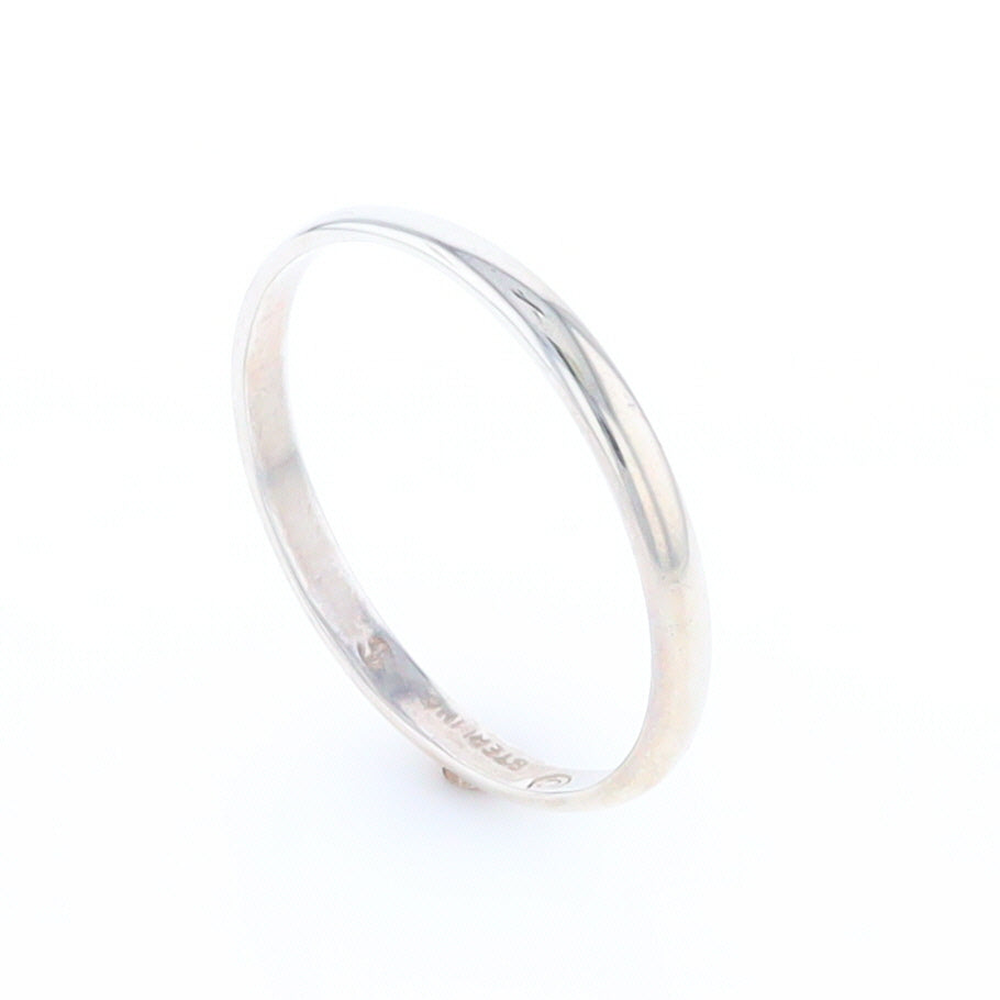 Men's Flat Silver Wedding Band