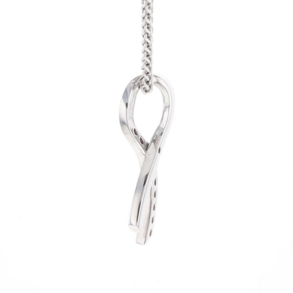 Pink Sapphire Breast Cancer Ribbon Pendant