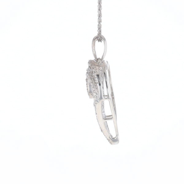 Frosted Diamond Heart Necklace